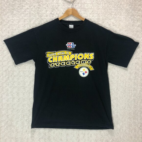 Steelers Super Bowl XL Champions T-Shirt Football Graphic Tee Size Medium - Picture 1 of 4